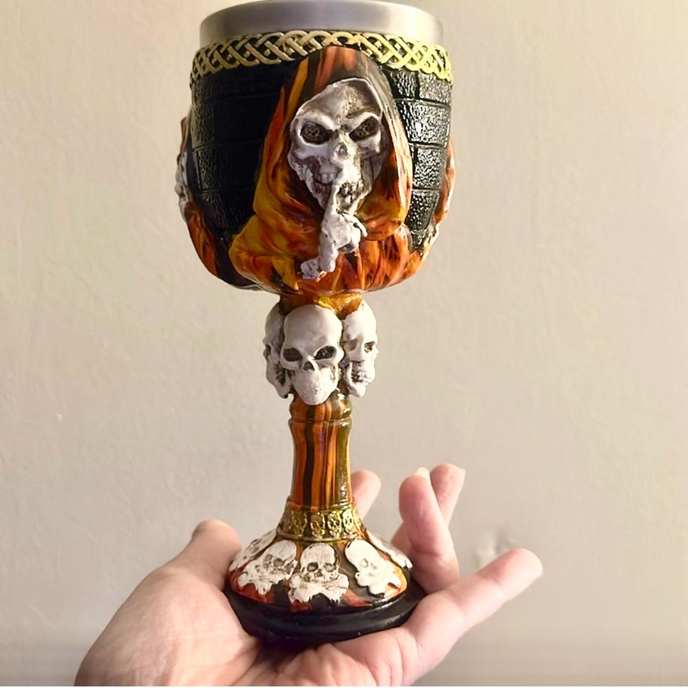 Skeleton goblet chalice altar offering